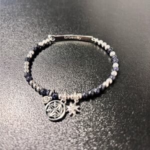 Brosway Italia Chakra Compass Bracelet - Blue Goldstone & Silver never worn